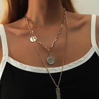 ornapeadia 2021 necklace for women hip hop jewelry boho beauty head clavicle chain fashion all match wholesale