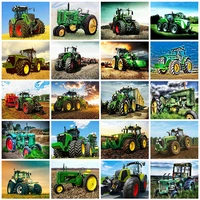 full squareround drill 5d diy diamond painting landscape tractor paintings 3d embroidery cross stitch kits home decor