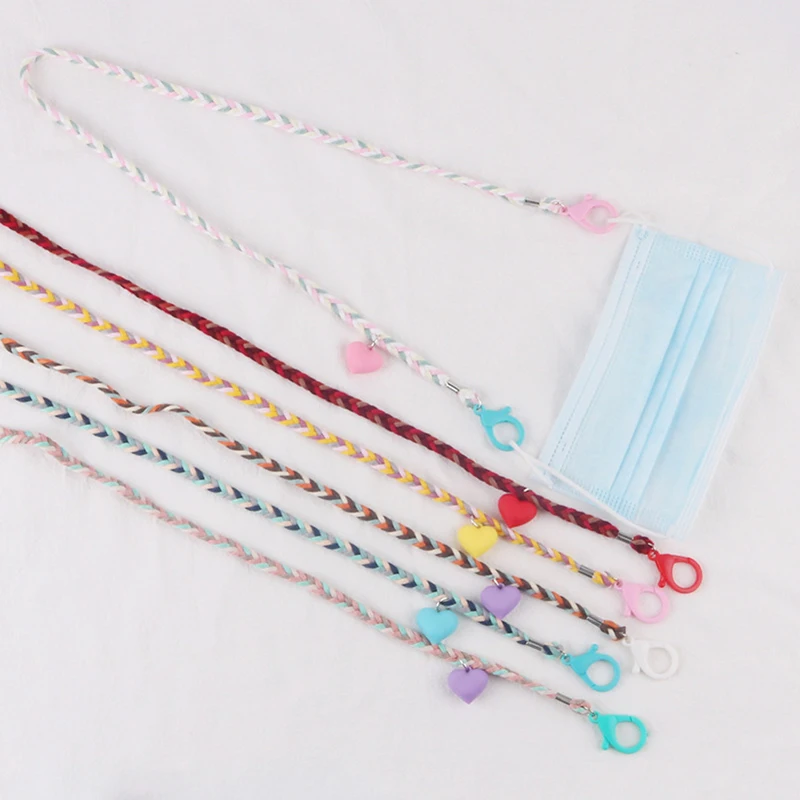 

Cotton Thread Sunglasses Masking Chains For Women Delicate Heart Eyeglasses Chains 2021 New Fashion Jewelry Wholesale Lanyards