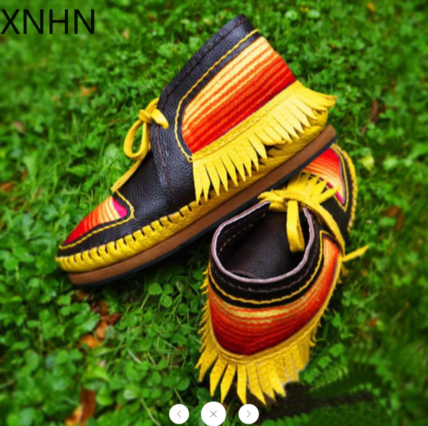 Wram/зимние ботинки Женские зимние средней длины из искусственной кожи с бахромой