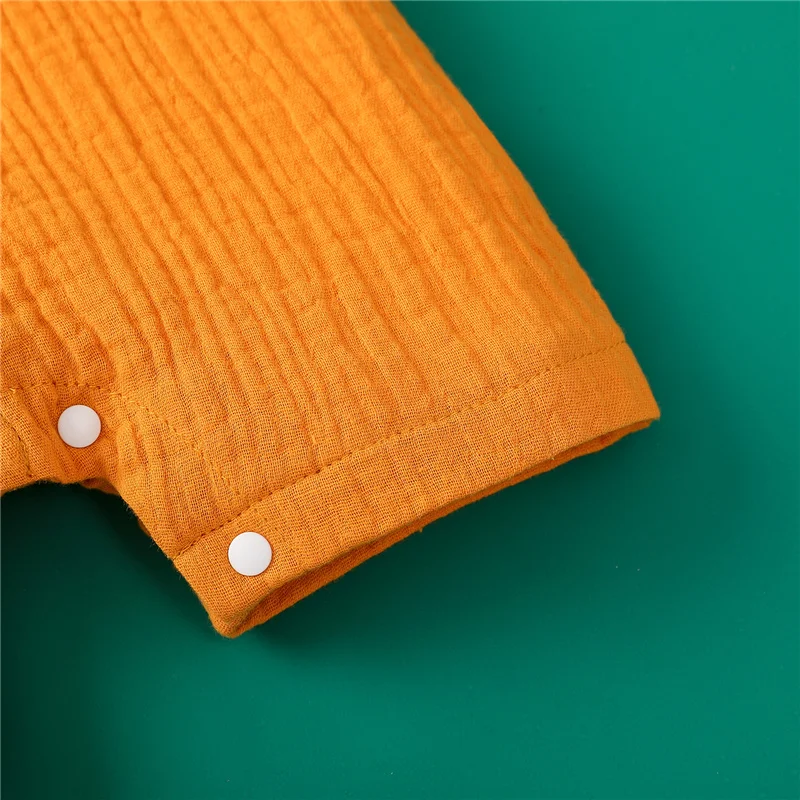 

0-18Months Newborn Baby Boys Cotton Jumpsuit,Summer Casual Little Gentlemen Star Print Lapel Short Sleeves Button-Open Romper