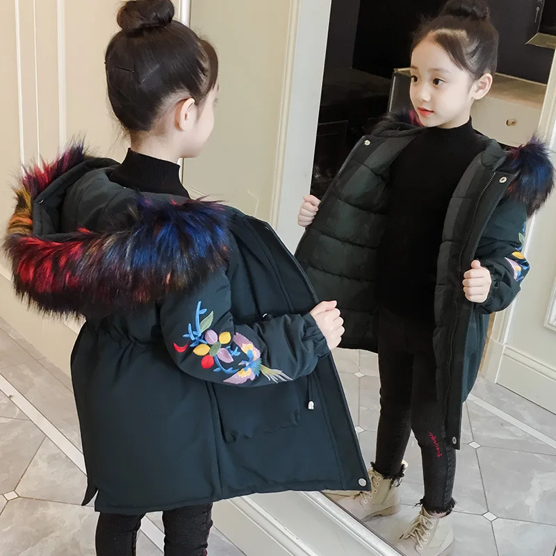 2019 зимняя куртка для маленьких девочек детская парка с хлопковым наполнителем