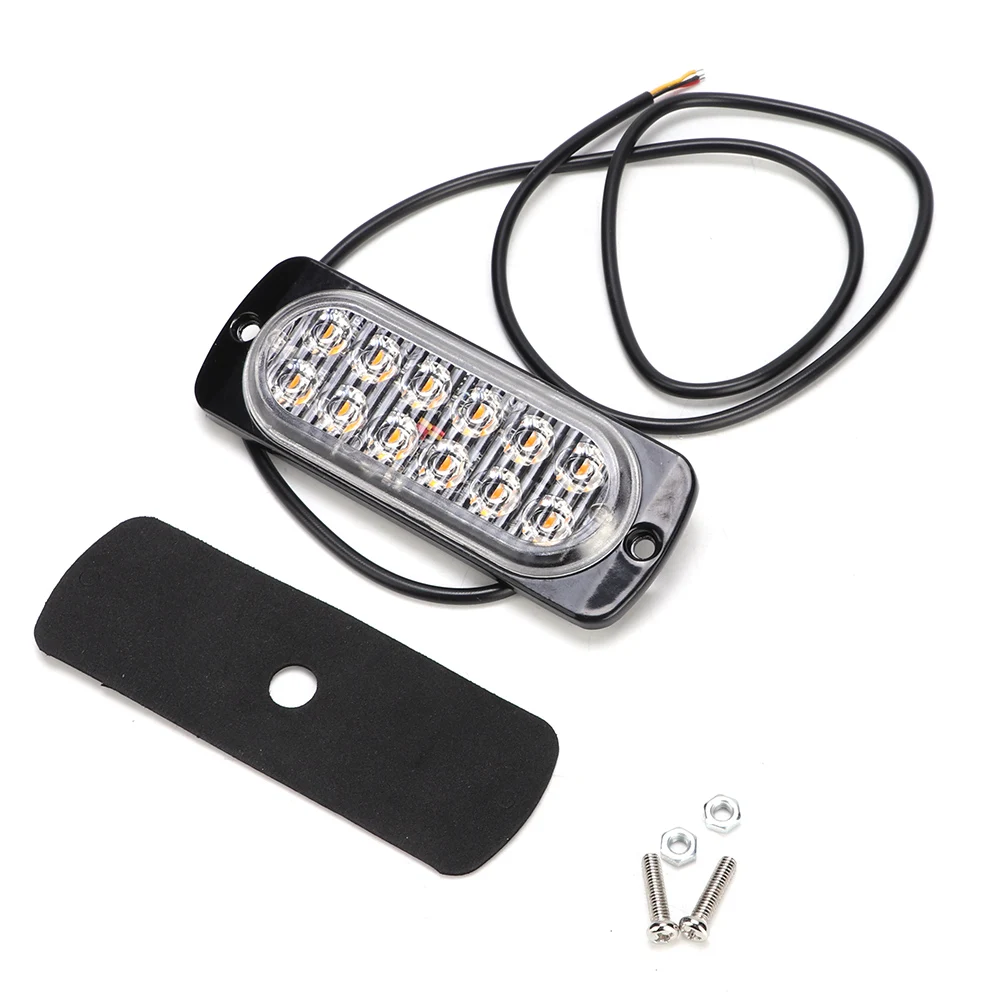 

Car 12LEDs Emergency Ultrathin Warning Flashing Strobe Light Truck Side Lamp 12-24V(red+bule ) Strobe Light Strobe Light Strobe