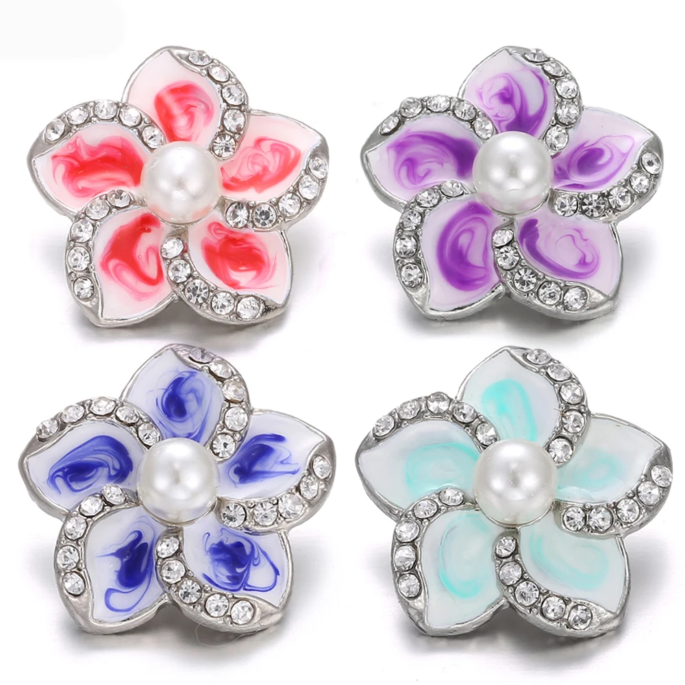 6 шт./лот Новинка 18 мм Стразы Кристалл кнопки ювелирные изделия браслеты ожерелья