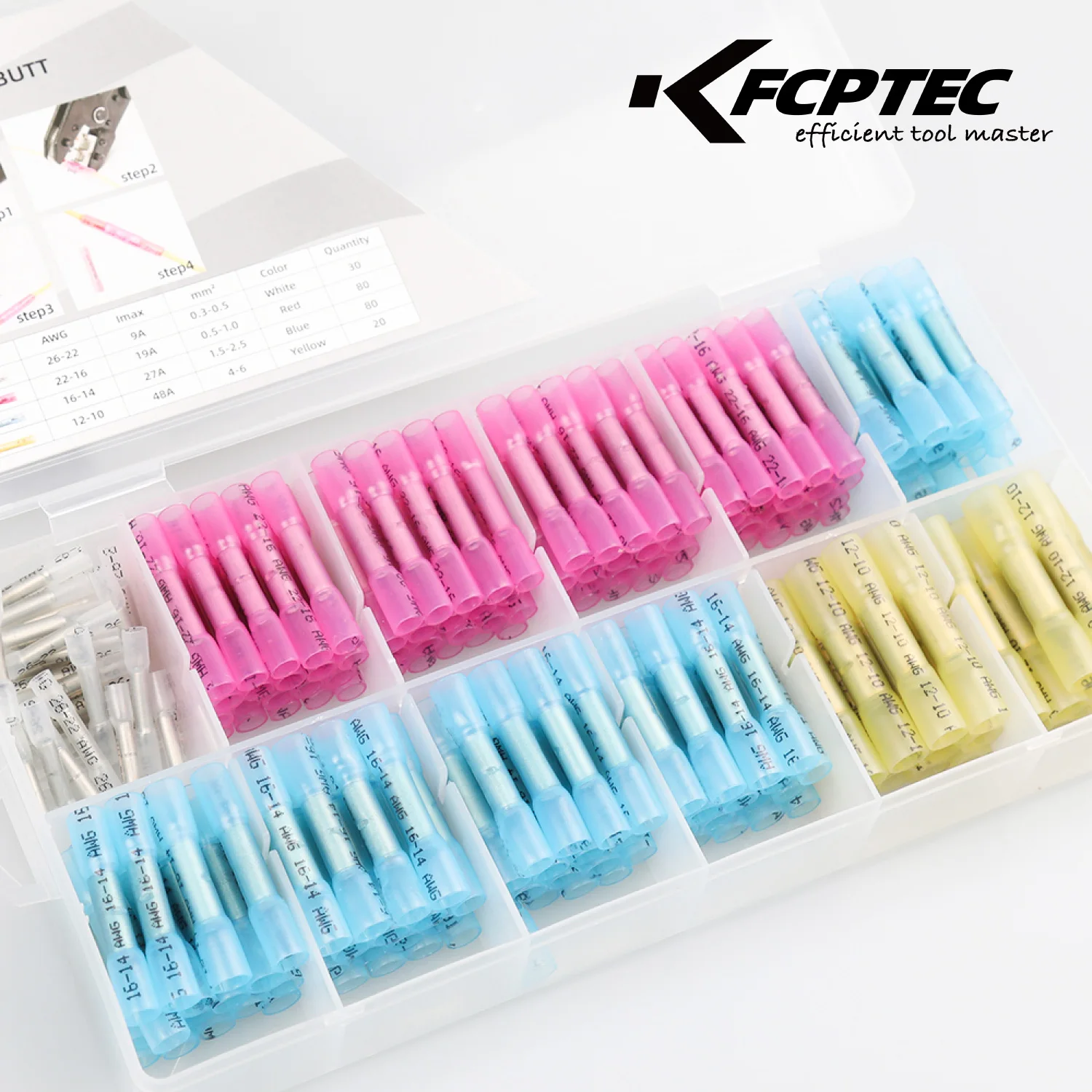 Комплект термоусадочных клемм для кабеля 210 шт. водонепроницаемые электрические