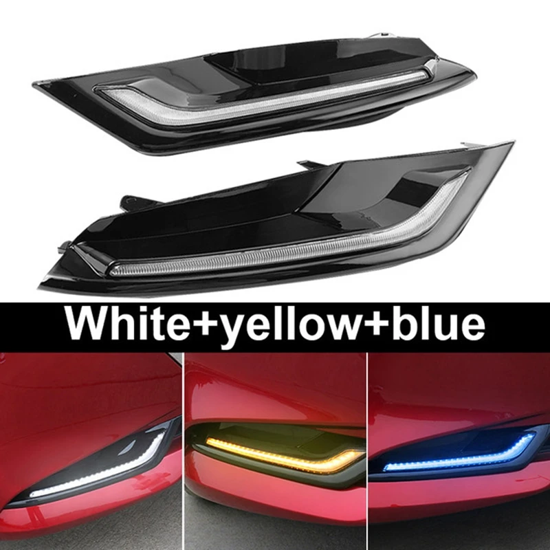 

Car LED Daytime Running Light Fog Lights with Turn Signal Car Exterior Modification for Mazda 3 2019 2020 2021
