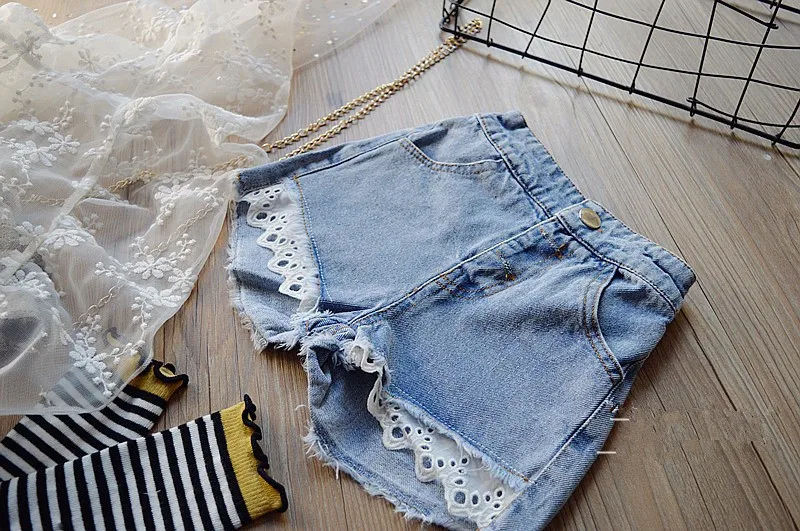 2021 детская одежда для девочек летний комплект (белый кружевной топ и юбка на