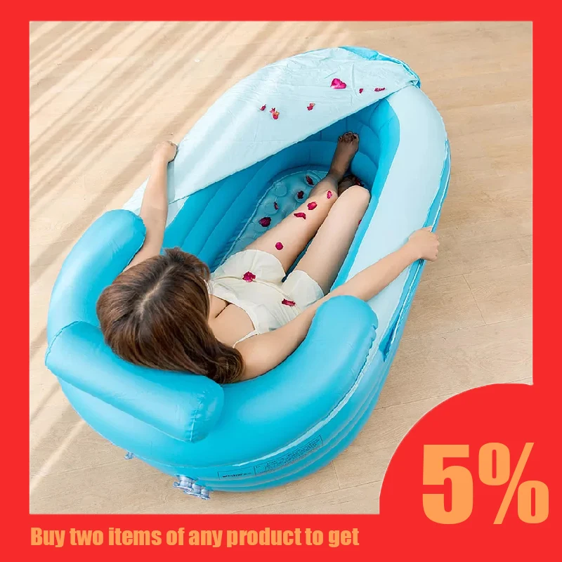 

New 1.55m Large Size Inflatable Bath Bathtub Portable Wear-Resistant Foldable Bathtub With Air Pump Household Inflatable Tub