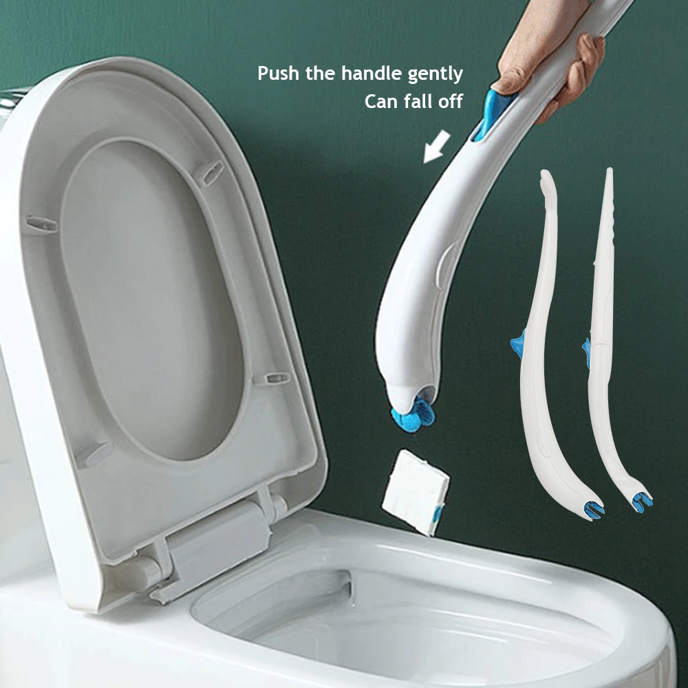 Одноразовая щётка для туалета набор чистки скруббера с 12 сменными бумажными