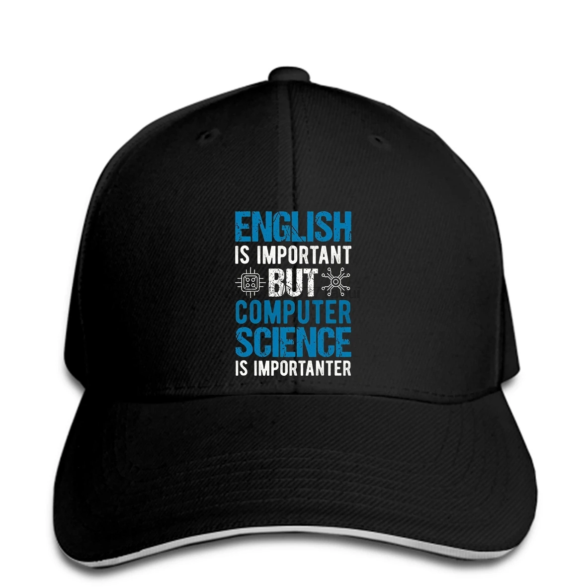 

Baseball cap Hip Hop Novelty Print hats Brand Men English Important Computer Science Is Importanter hat