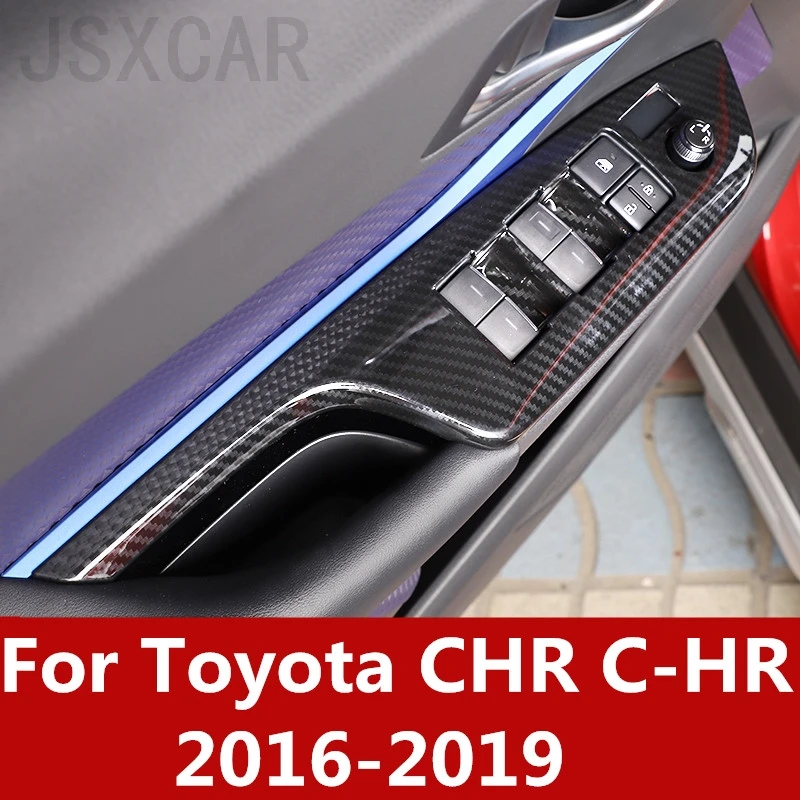 Для Toyota CHR C HR 2016 2019 кнопки переключателя стекла автомобильного окна декоративная
