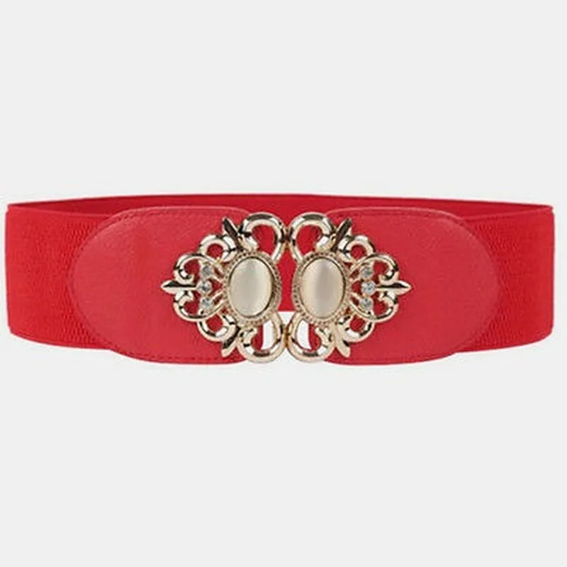 

Women Elegant Wide Belt Waistband Party Dress Decor Cinch Body Building Girdle