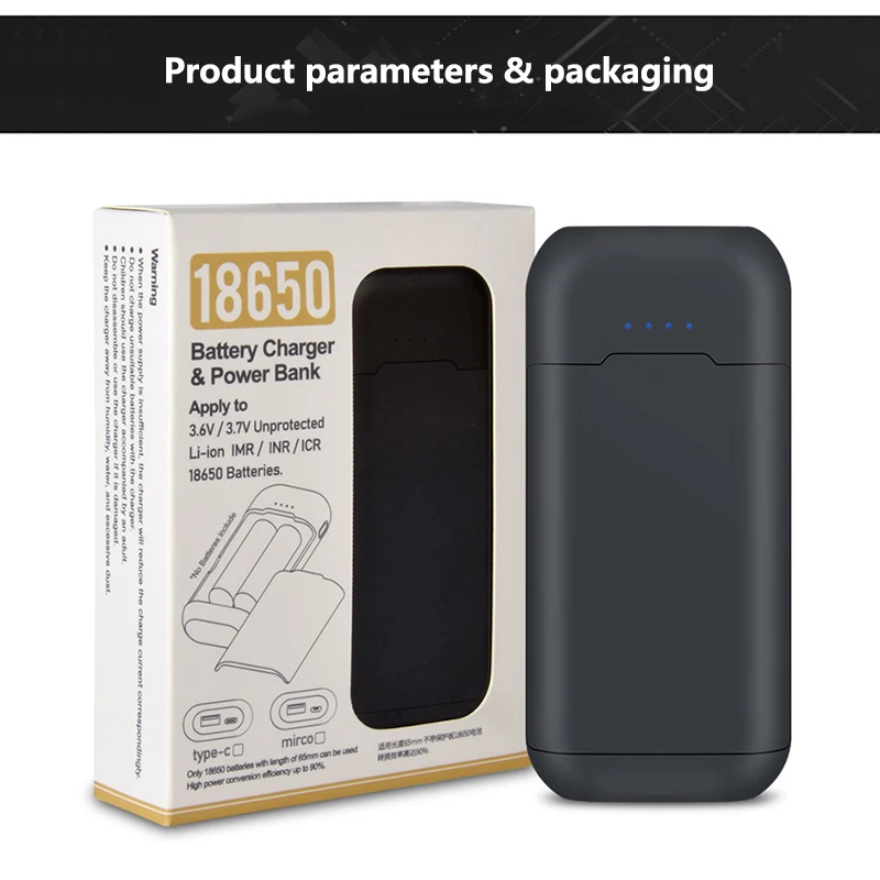 

power bank charger two-in-one multi-functionRemovable lithium battery storage box Type-C/Micro-USB