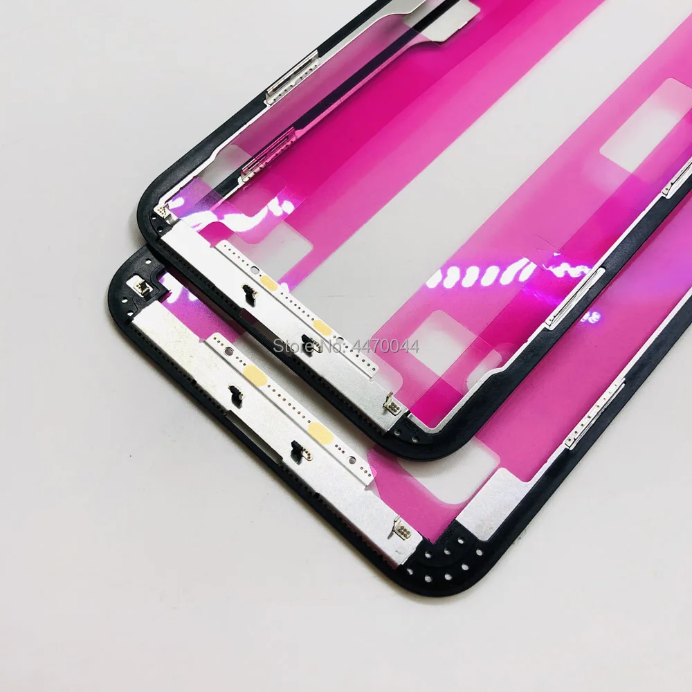 10pcs mobile phone frames with glue adhesive sticker for iphone x xs max 13 11 12 pro max crakced lcd bezel housing repair parts free global shipping