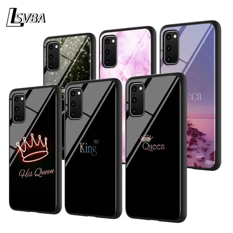 Чехол King Queen с перьями для Samsung Galaxy A71 A51 (5G) A41 A31 2020 A21S A11 A90 A70S A10S A30S A50S черный