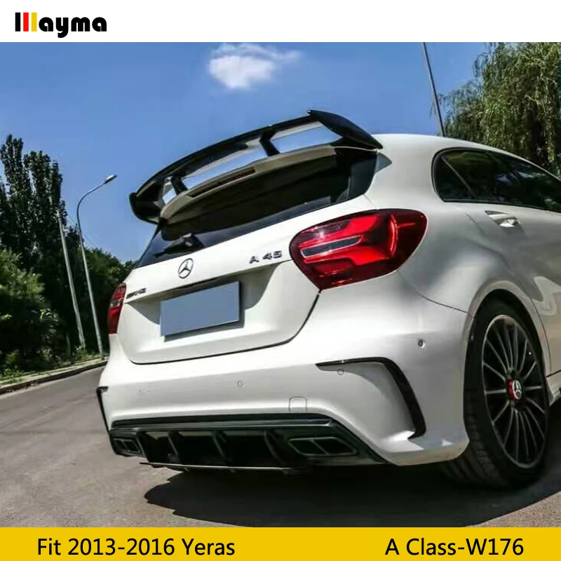 Сплиттер для заднего бампера из углеродного волокна спойлеры утинка Benz A