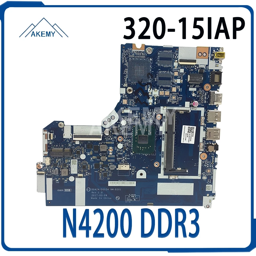 

For Lenovo 320-15IAP notebook motherboard DG424 DG524 NM-B301 motherboard CPU N4200 DDR3 100% test work free shipping