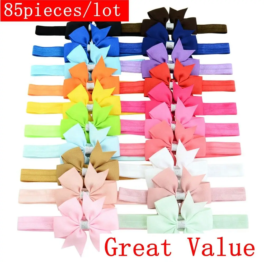 

Great Value Infant Headband Elastic Hair Band For Baby Girls Ribbon Hairbands Boutique Turban Headwear Fashion Hair Accessories