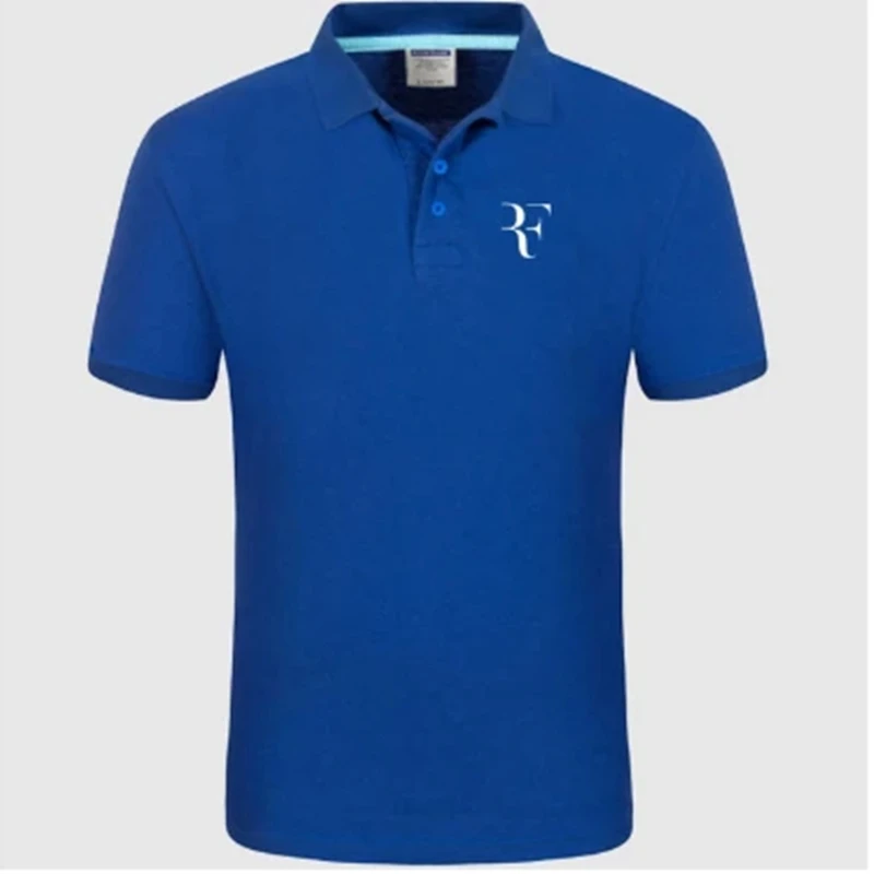

2021 New Polo Shirt RF roger federer logo Cotton Polo shirt Short Sleeve High Quantity polo shirts 6 orders