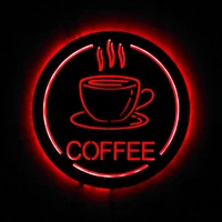 coffee station led lighting sign wall mirror java kitchen decor wall art cafe house light up business open sign gift for barista