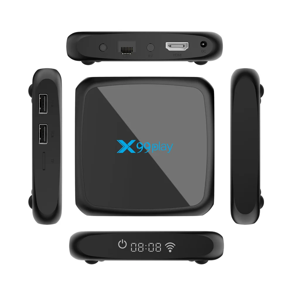 

4K 3D WiFi Neflix Media Youtube Player Android 9.0 TV Box Double Wifi Set Top Box RAM 4GB ROM 32GB RK3318 Quad Core X99 Play