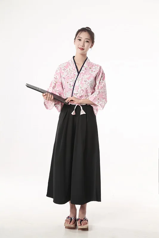 Женская рабочая одежда для ресторана и официанта японской кухни в стиле вишни