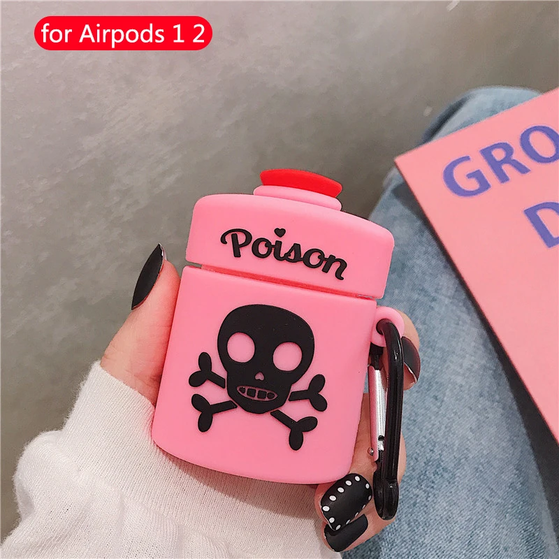 244 Мультяшные беспроводные bluetooth наушники чехол для Apple Airpods 1 2 Симпатичные Силиконовые Мягкие коробки гарнитура оболочка для Airpods защитный чехол - Цвет: 244