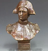 free shipping 12western bronze copper strategist statesman napoleon bonaparte bust art statue