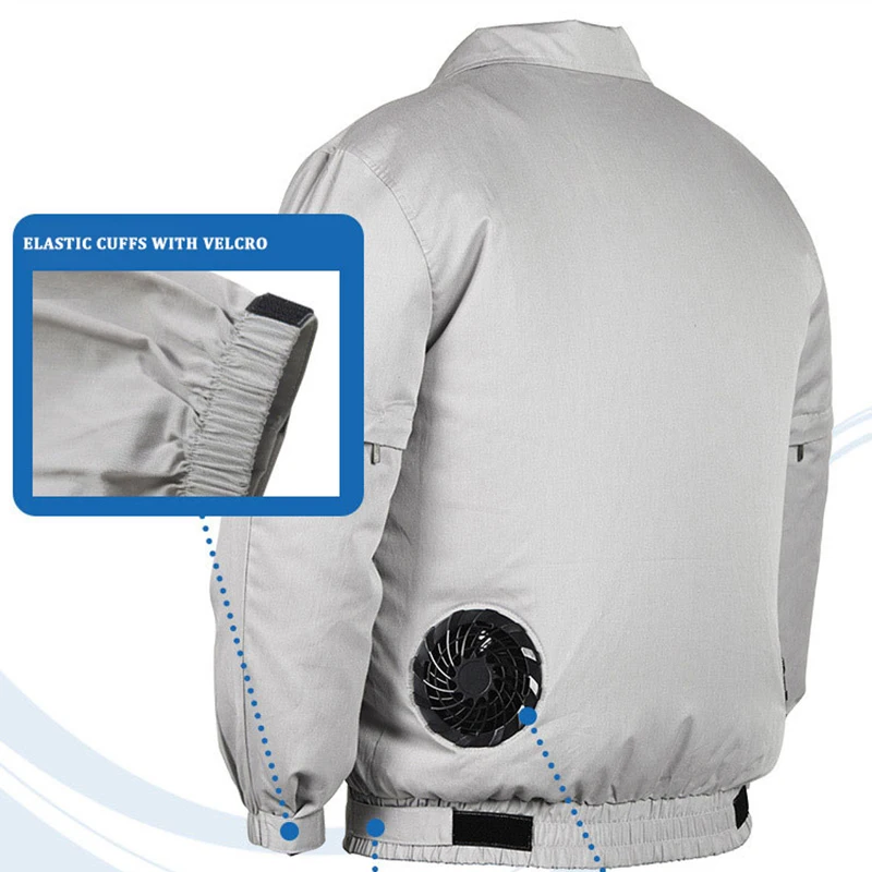 

USB Outdoor Overalls for men Fan Cooling Jacket Summer Fan Fishing Cycling Coat Men Women Air Conditioning clothes men's jackets