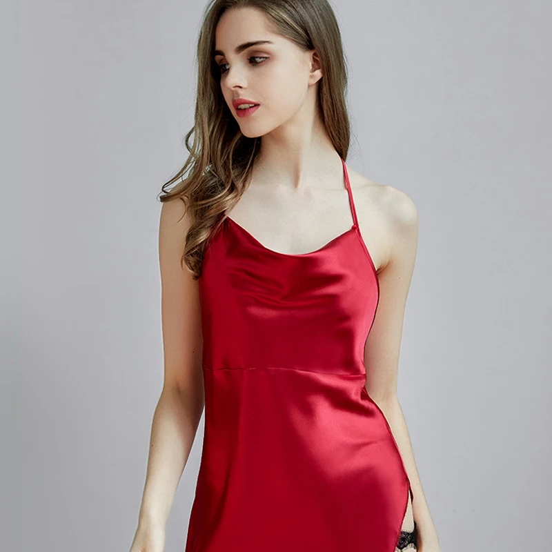 Сексуальная юбка YAO TING с разрезом Женское ночное платье открытой спиной