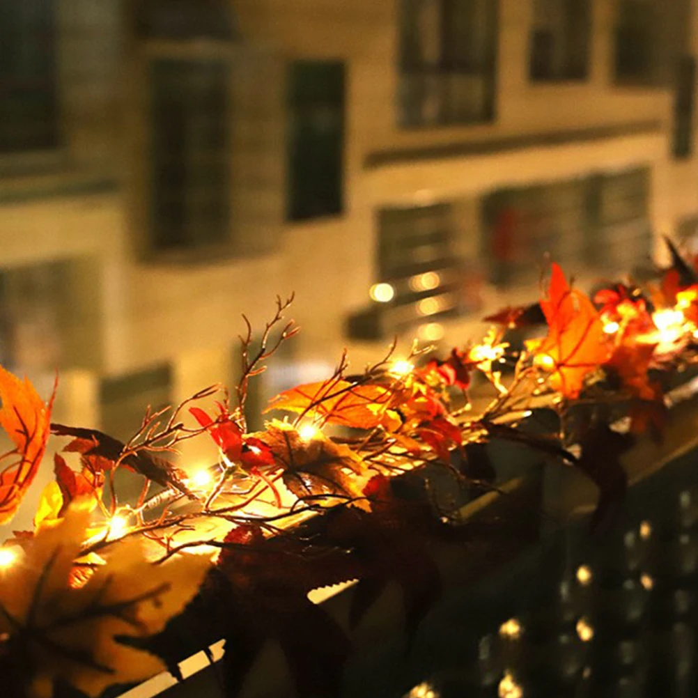 Окно осенние листья гирлянда Искусственный Кленовый лист искусственная