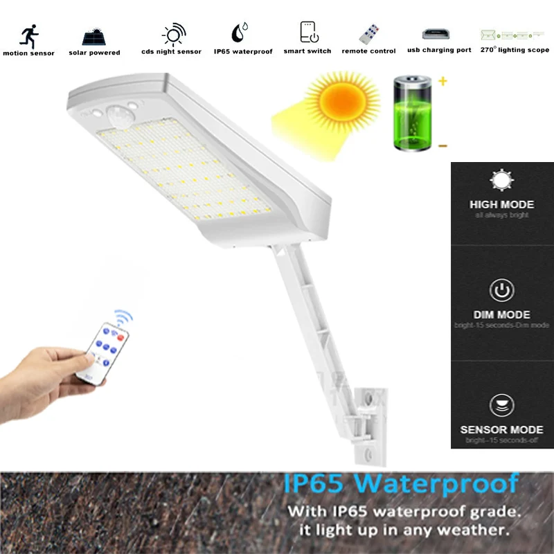 

Наружный настенный светильник лм, беспроводной охранный прожектор и уличный дорожный светильник, водонепроницаемый фонарь