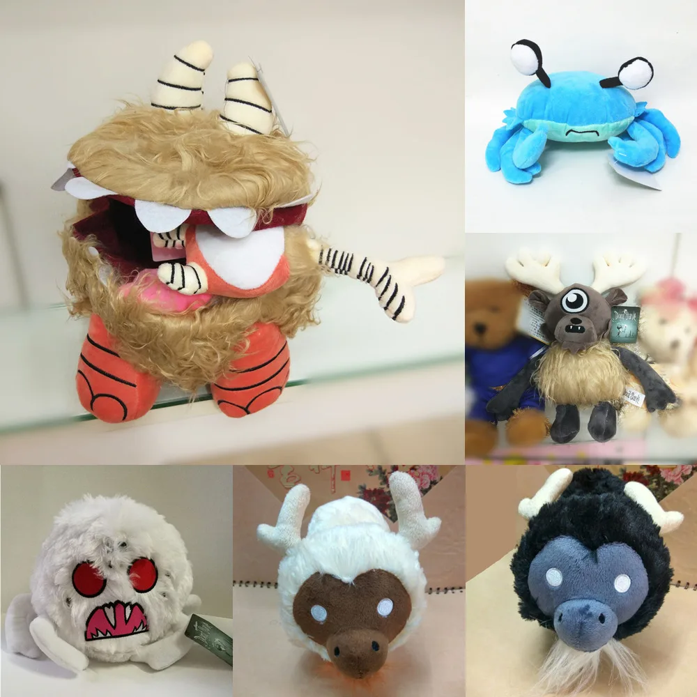 

1pc 20cm Anime Game Don't Starve Chester Eye Bone Hissing Spider White Black Plush Stuffed Chester Animal Dolls Kids Gift