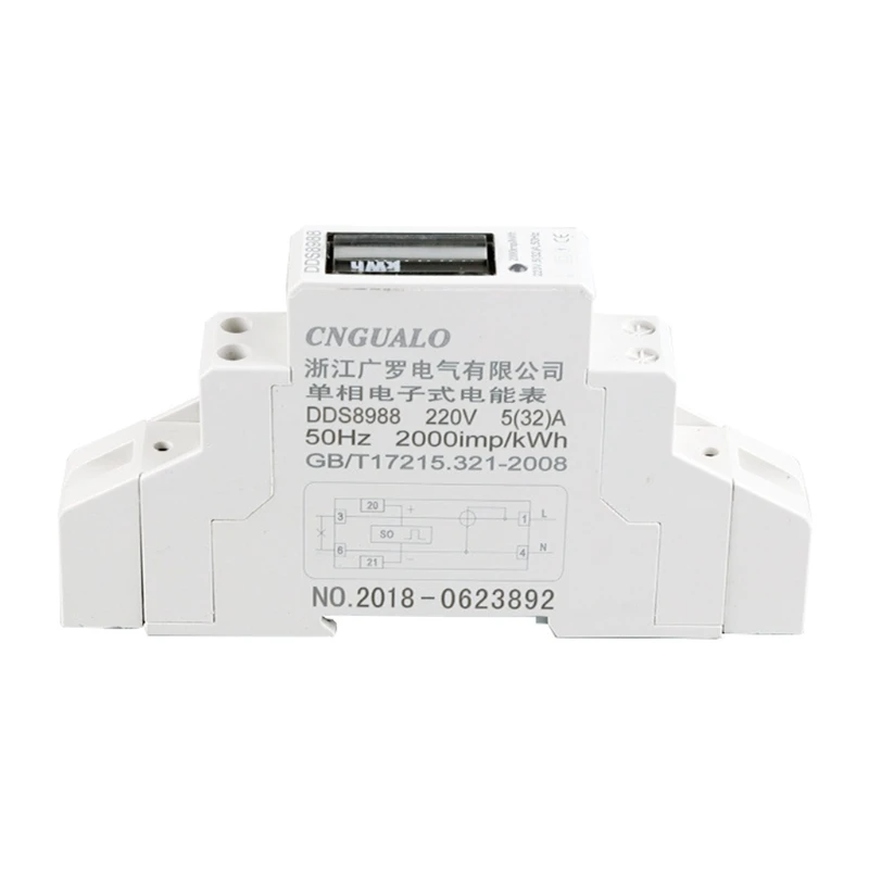 

Домашний измеритель мощности, высокоточный однофазный двухпроводный измеритель мощности, 230 В/110 В, 5(32), CE