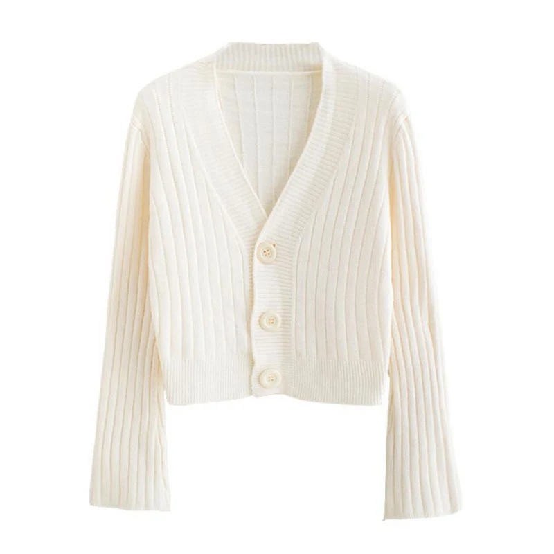 

Knit Cardigan Women's Holiday Casual Women's Autumn/Winter Knitwear Short Loose Wild V-Neck Sweater Single-Breasted Top