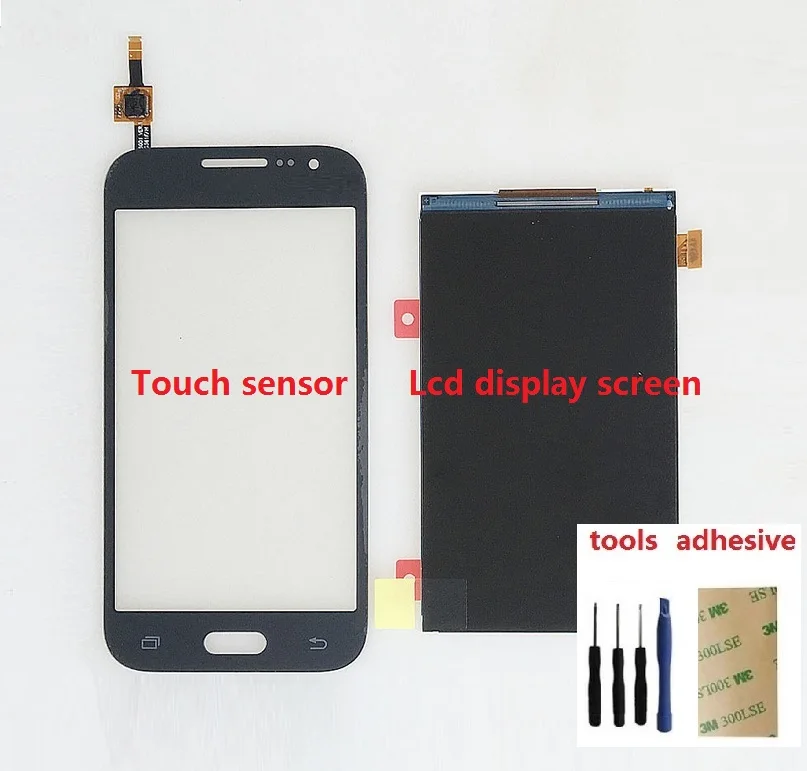 black touch with lcd Для samsung Galaxy Core Prime SM-G360F G360H G360H/DS G360F/DS сенсорный экран дигитайзер сенсор+ ЖК-экран дисплей+ клей+ комплект - Цвет: black touch with lcd