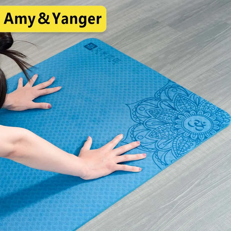 

eco-friendly anti slip TPE Yoga Mat,wtih sling and carry strap free shipping