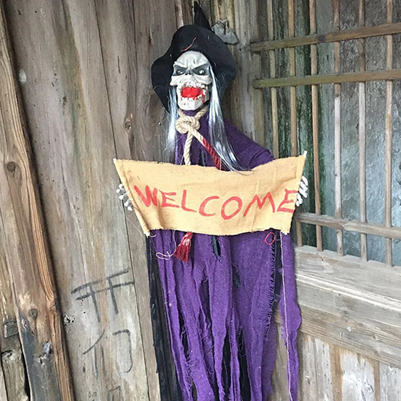 Декоративная подвеска на Хэллоуин украшение с электрическим скелетом призраком