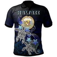 hawaii polynesian polo shirt blue turtle couple 3d printed polo shirt men women short sleeve summer t shirt