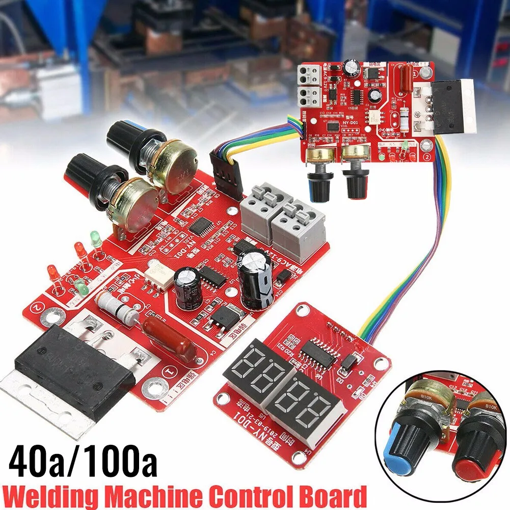 

1pc NY-D01 40A/100A Control Board Spot Welder Controller Time Display Control Panel Modules Cable Matching