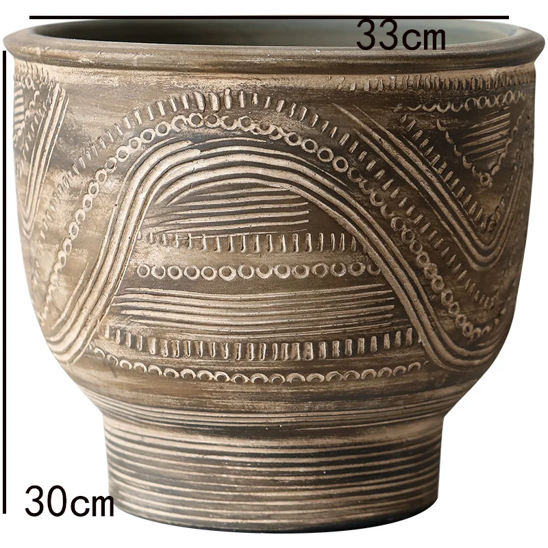 Очень большой этнический стиль ретро садовый двор калибр ручная работа черная