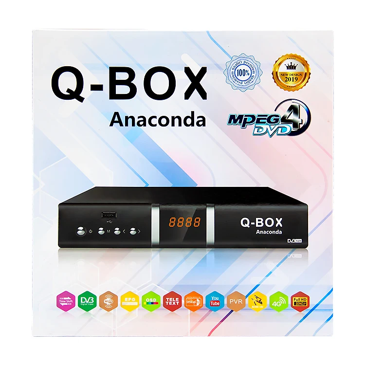 Q-BOX ANACONDA спутниковый ТВ приемник для Европы USB2.0 DVB-S2 H.264 HD tv Smart tv Box с бесплатным воздухом цифровой блок для телевизора, qbox Q BOX