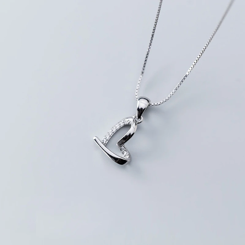 

MloveAcc 925 Sterling Silver Sweet Heart Pendant Necklaces for Girlfriend Jewelry Valentine's Day Gift