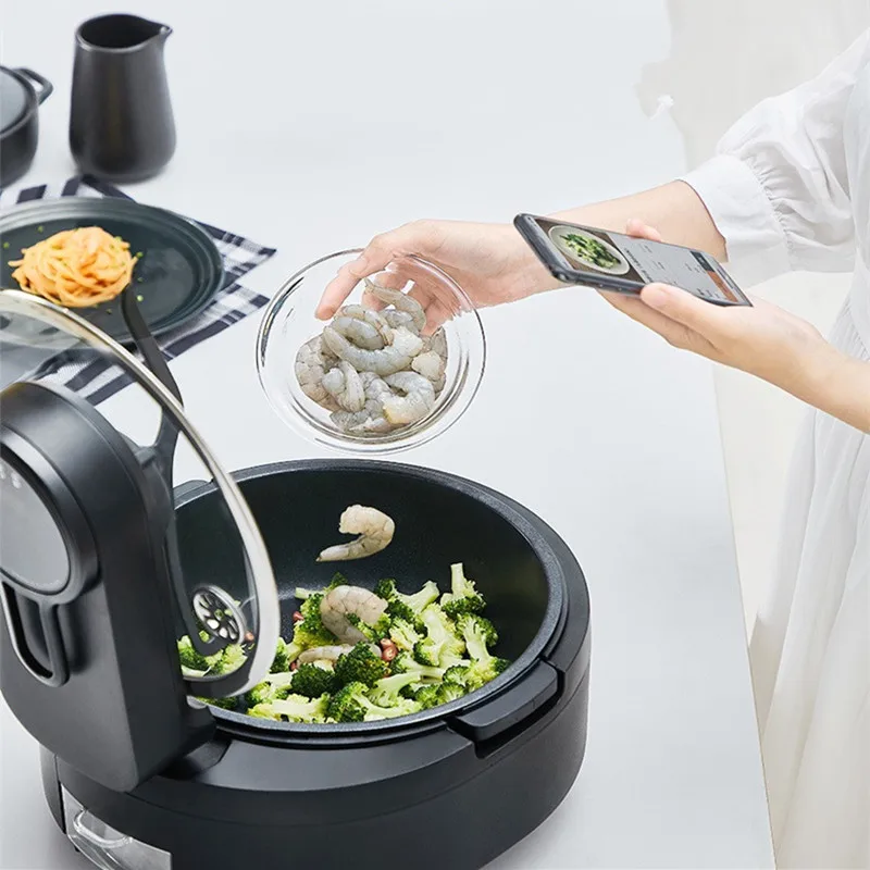 

Joyoung 220V Smoke-free Multifunctional Stir-Frying Automatic Cooking Pot Machine IH Electromagnetic Heating Cooking Machine