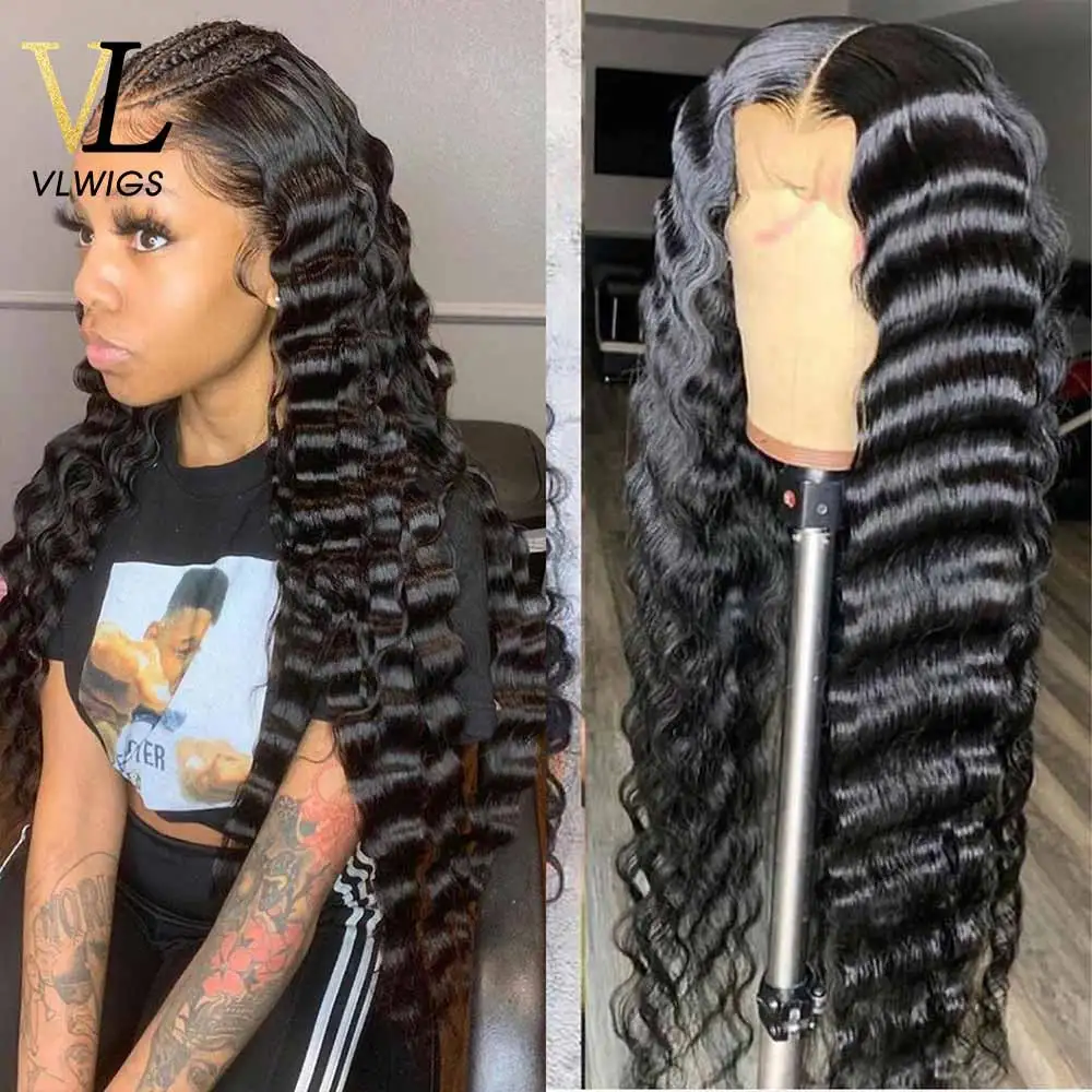 VLwigs Hair 360 парики на сетке бразильские натуральные человеческие волосы парик с