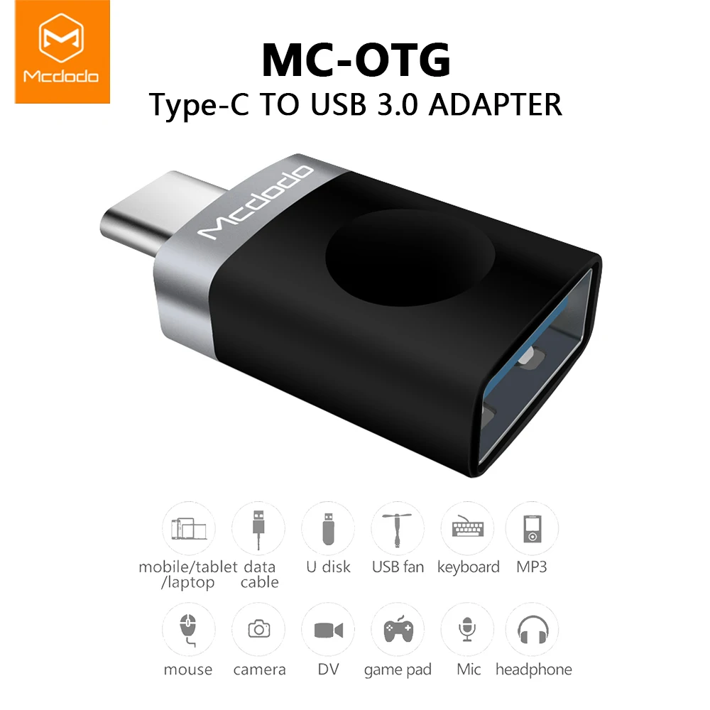 Адаптер MCDODO type C для USB 3 0 OTG кабель адаптер конвертер samsung Galaxy S8 S9 huawei P9