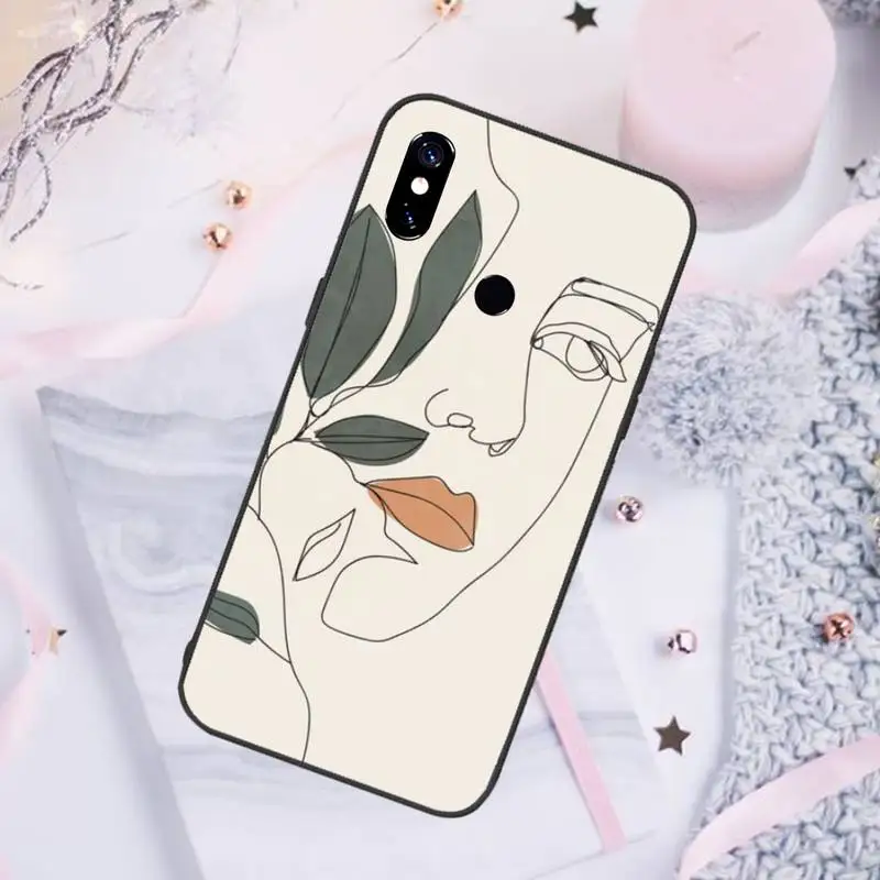 

line Phone Case For Xiaomi Redmi note 7 8 9 pro 8T 9S Mi Note 10 Lite pro