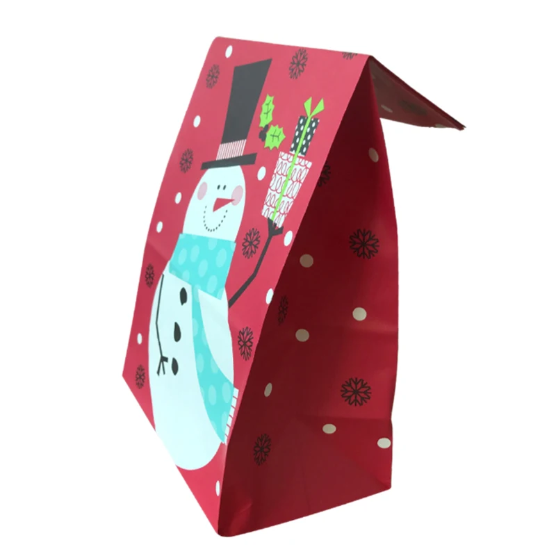10 шт рождественские подарочные пакеты конфетные для печенья рождественской