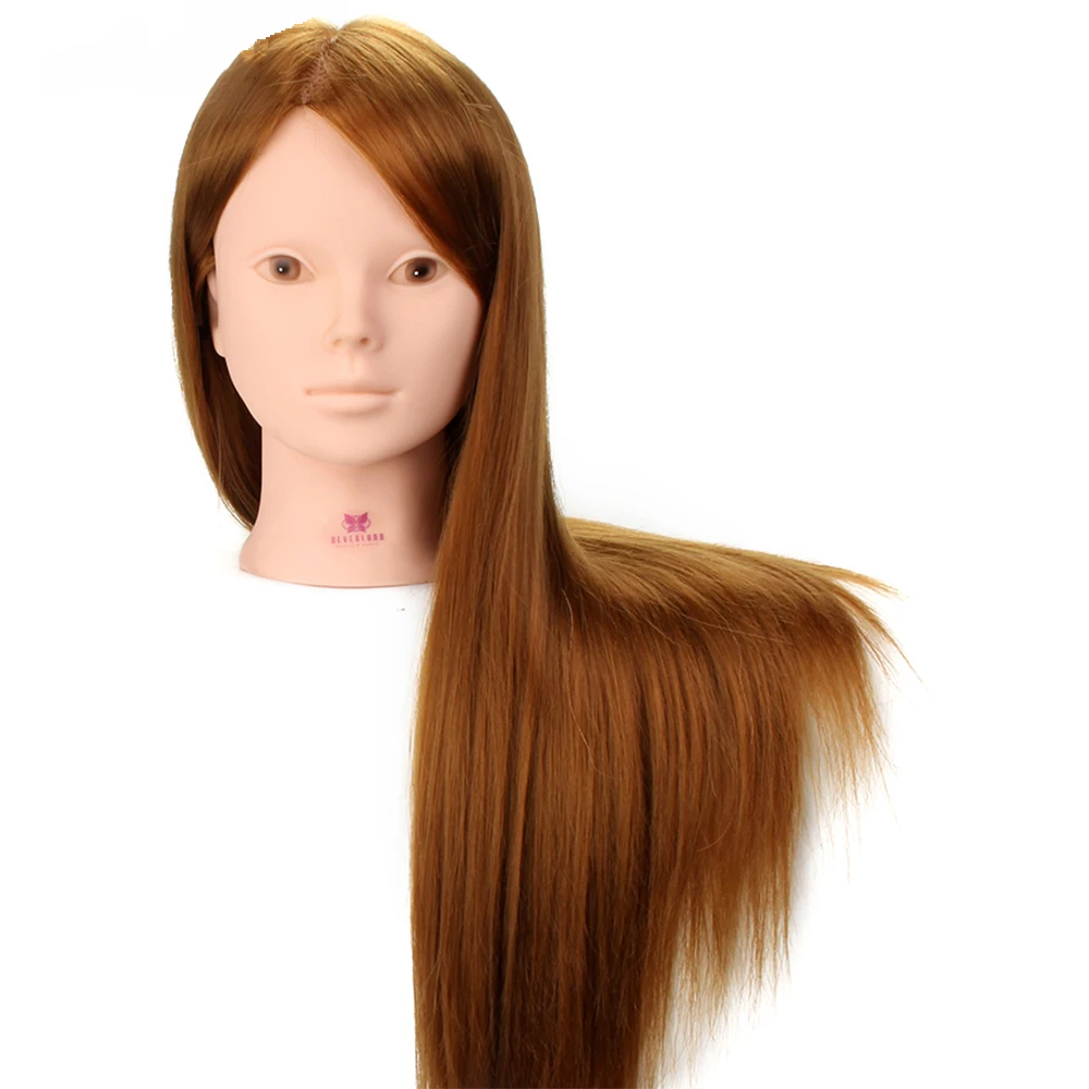 Send gift 24'' 50% Real Hair Hairdressing Head Training Mannequin Braiding Display Model Dummy Doll Clamp |