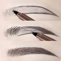 5 color eyebrow pen cosmetic waterproof 4 fork eye brow enhancers tattoo pencil lasting natural dark brown liquid brows makeup